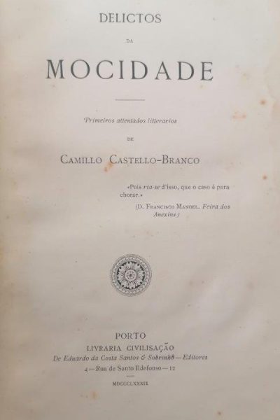 Delictos da Mocidade de Camilo Castelo Branco