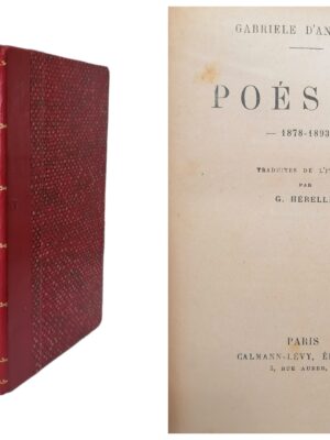 Poesies (1878-1893) de Gabriele D' Annunzio