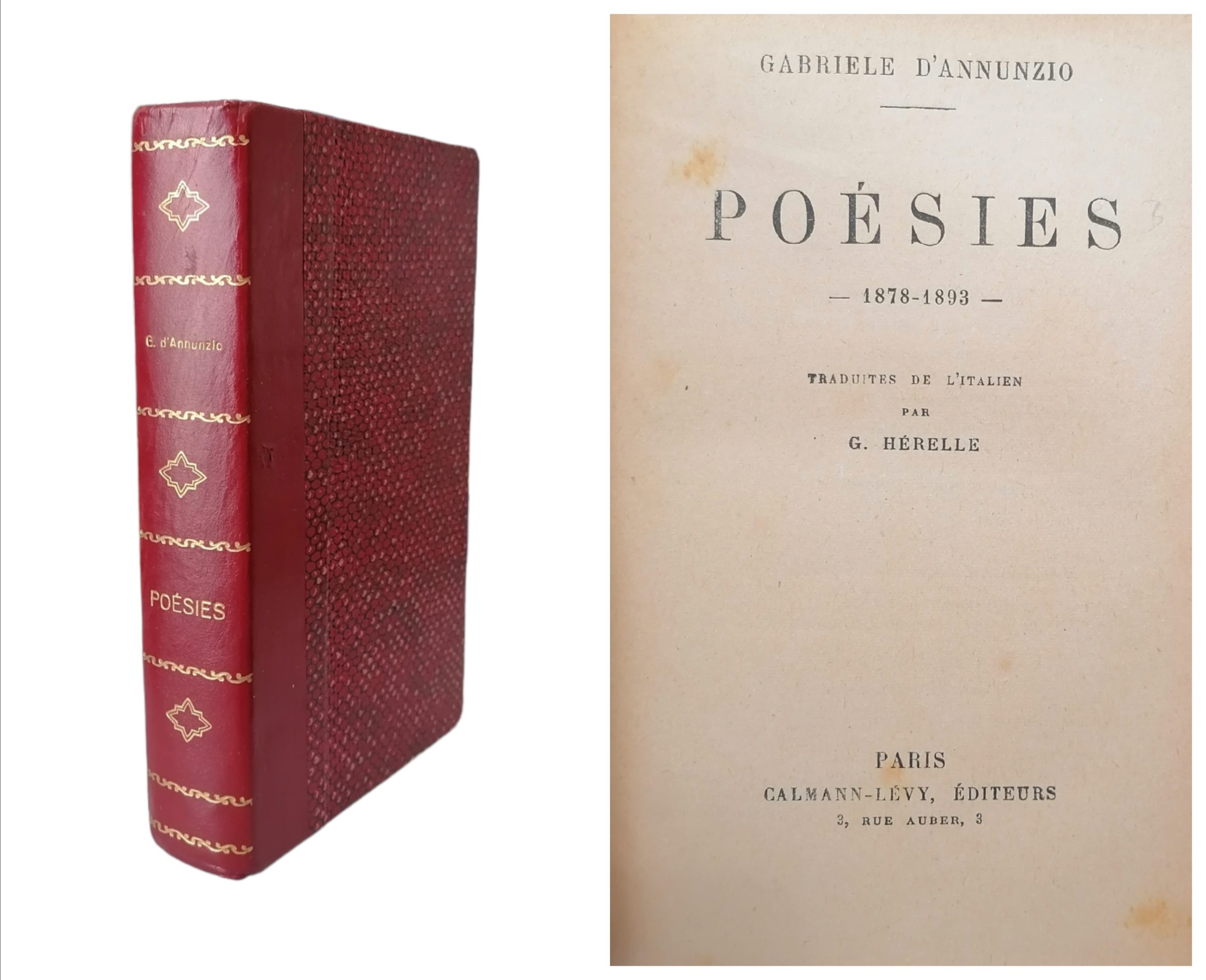 Poesies (1878-1893) de Gabriele D' Annunzio