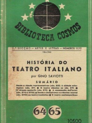 História do Teatro Italiano de Gino Saviotti