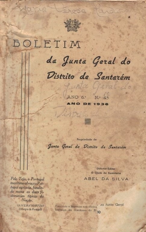 Boletim da Junta Geral do Distrito de Santarém de Abel da Silva