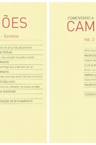Comentarios a Camões Vol.1 e 2: Sonetos de Rita Marnoto