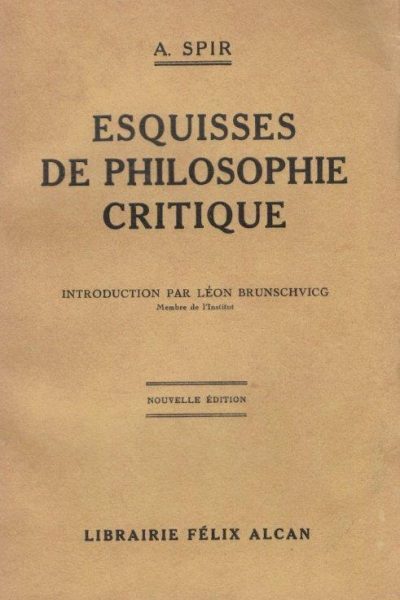 Esquisses de Philosophie Critique