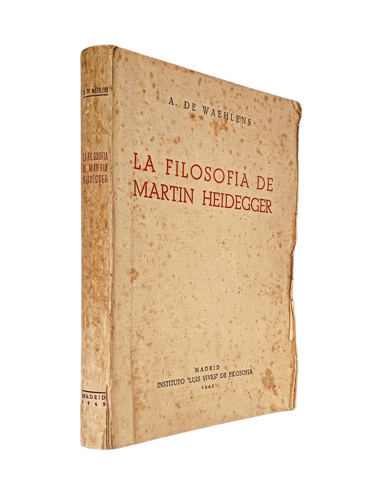 Filosofia de Martin Heidegger de A. de Waehlens